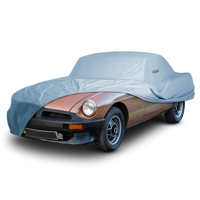 iCarCover Custom Car Cover for 1962-1981 MG MGB Roadster, Waterproof All-Weather Rain Snow UV Sun Protector Full Exterior Weatherproof Indoor Outdoor Car Cover with Strap - Image 1